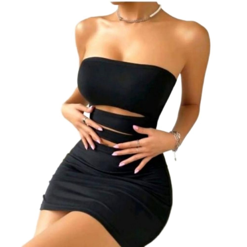 Cut off bodycon dress sz Medium